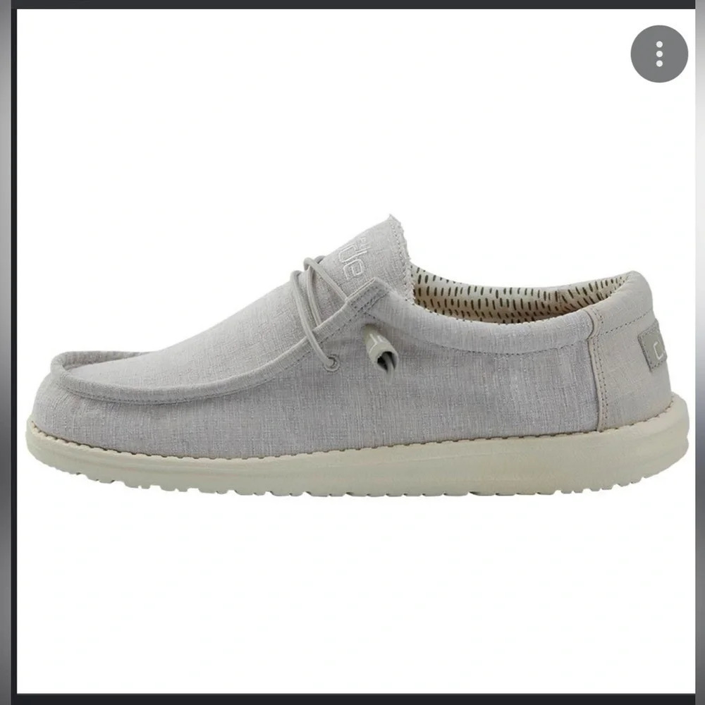 .Hey Dude Wally Chambray Sepia  Lace Up Casual Loafers Shoes Men's 11